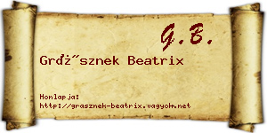 Grásznek Beatrix névjegykártya
